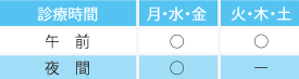 診療スケジュール